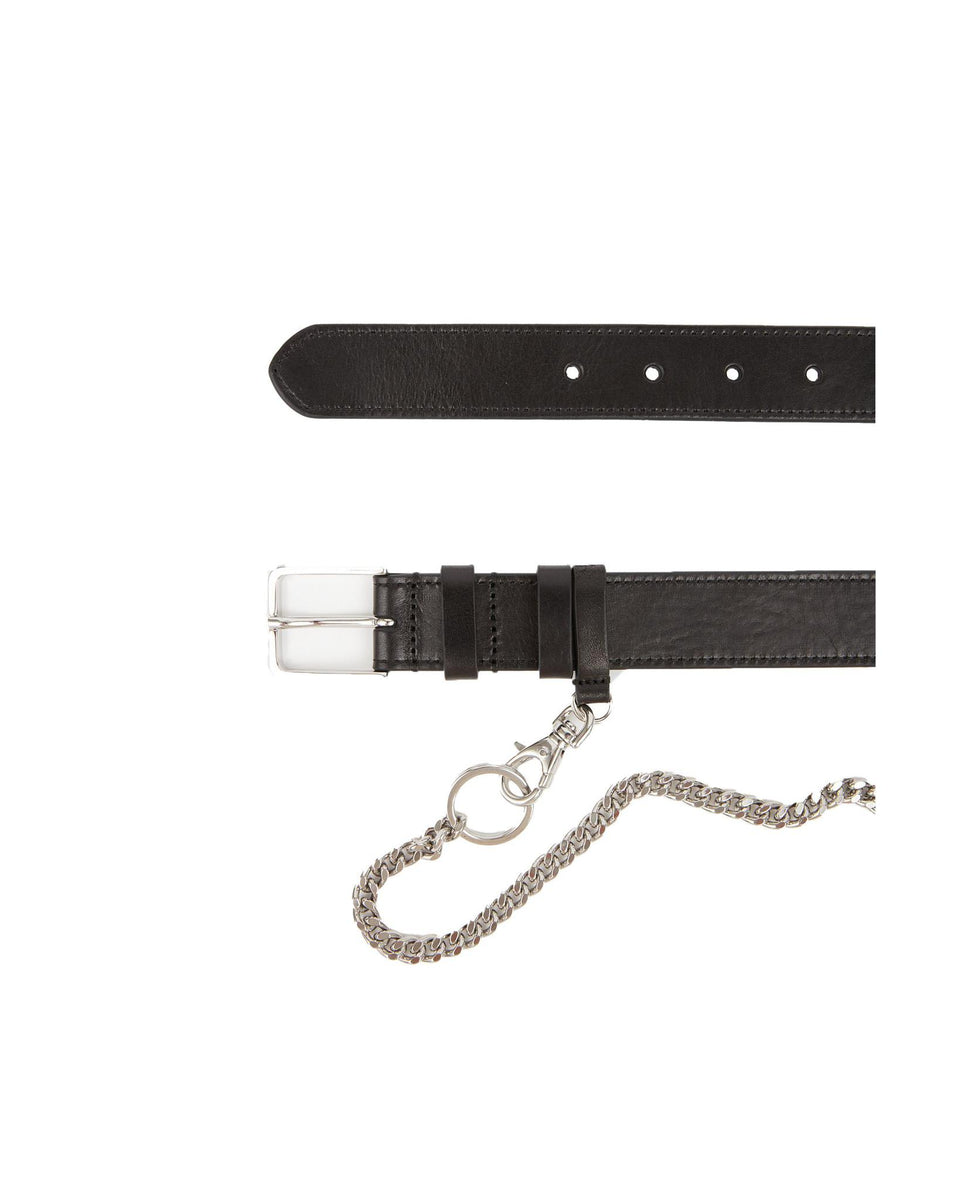 MM6 Maison Margiela Black Chain Belt & Pouch Set