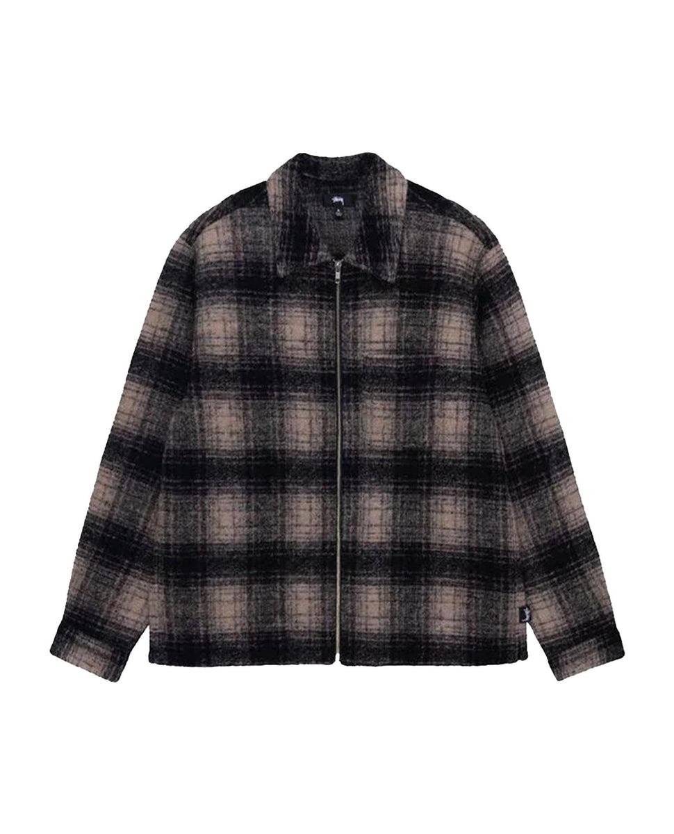 Stussy Wool Plaid Zip Shirt | STASHED