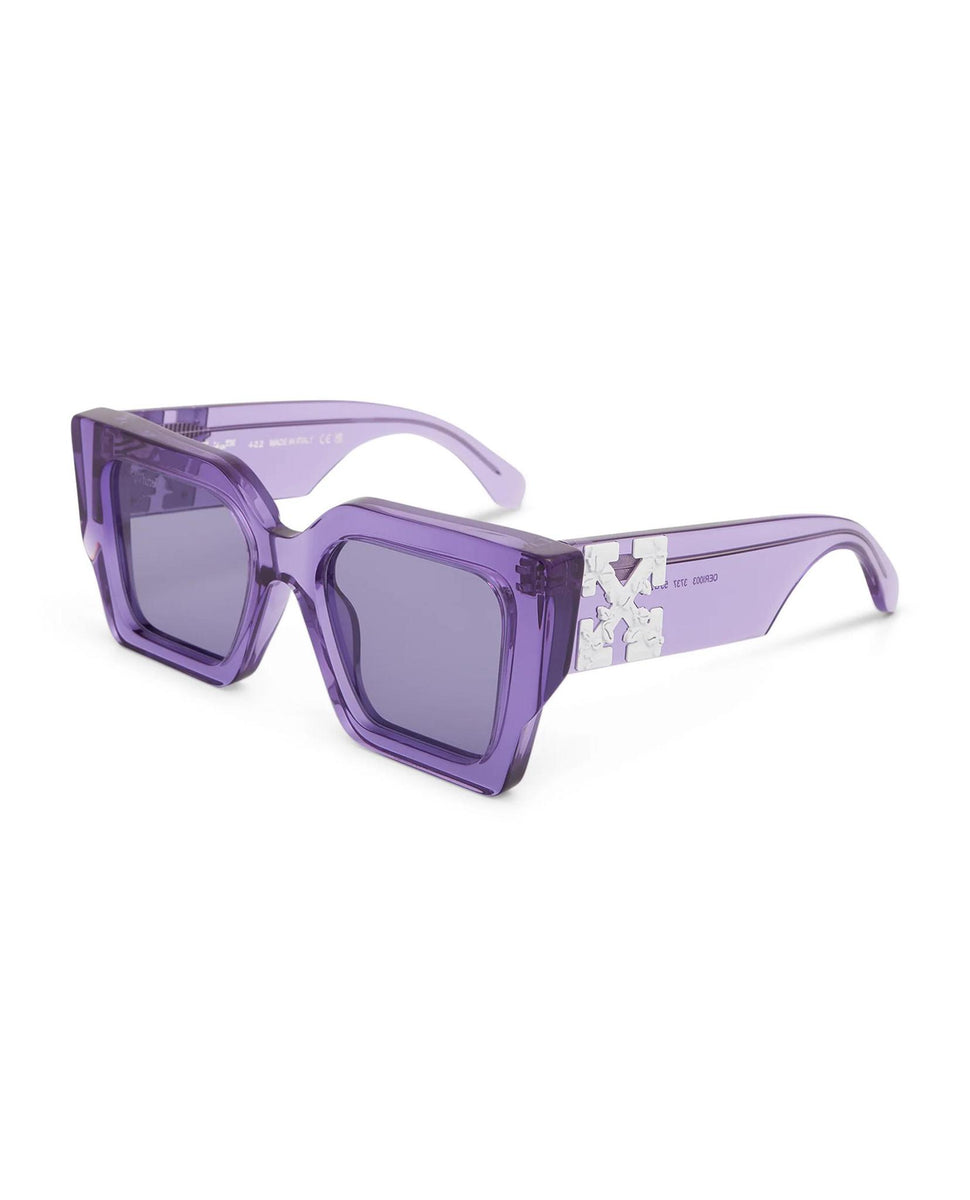 OFF-WHITE Sunglasses Catalina Rectangular Frame Transparent Purple/Blue  (19321739) in Acetate - US