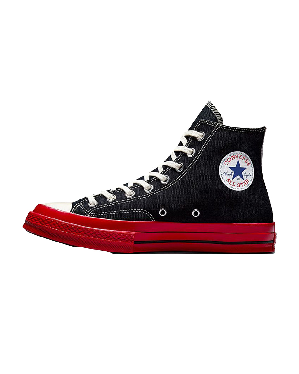 Comme Des Garcons Converse Red Chuck 70 High Black | STASHED