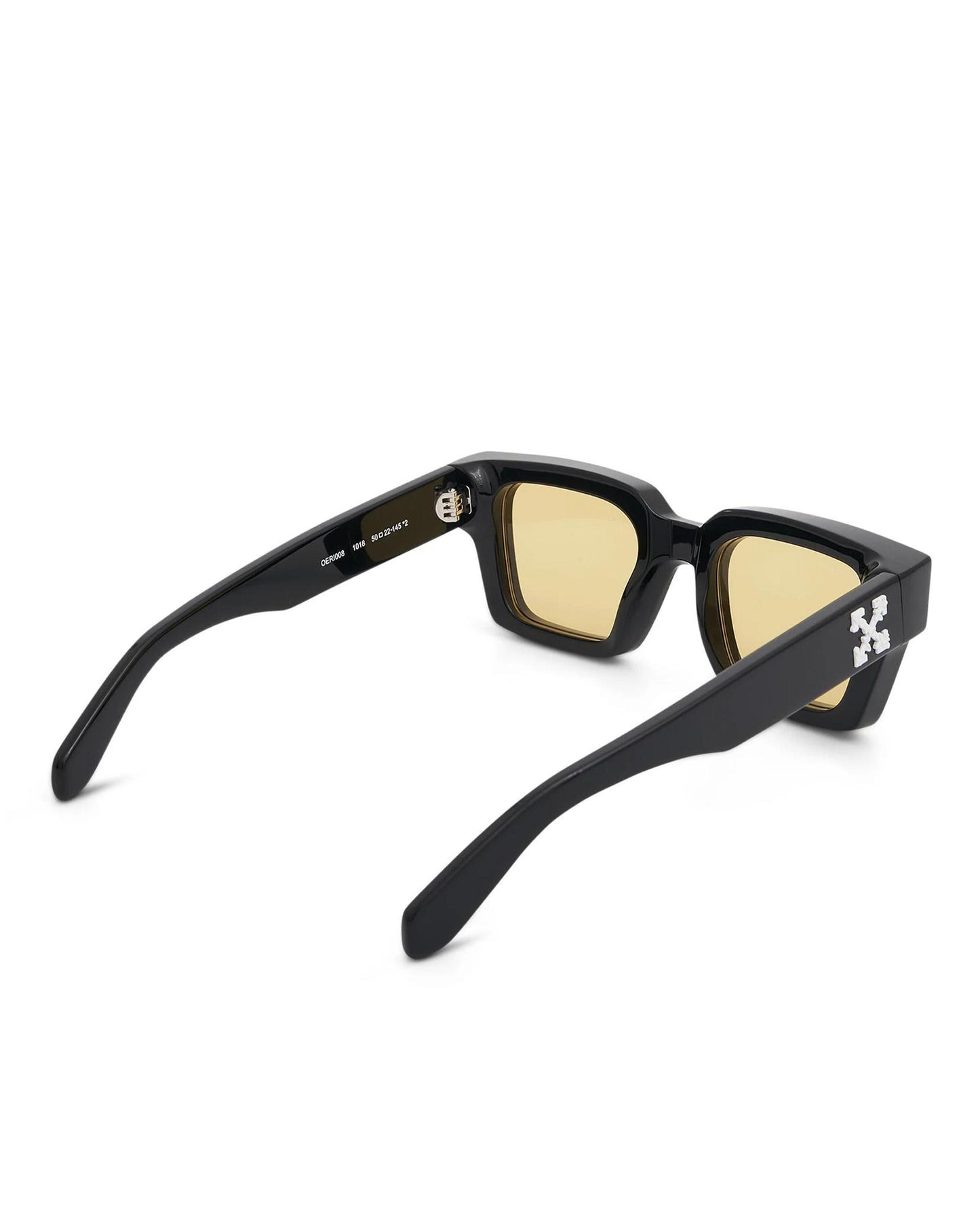 OFF-WHITE Arthur Square Frame Sunglasses Yellow Marble/White