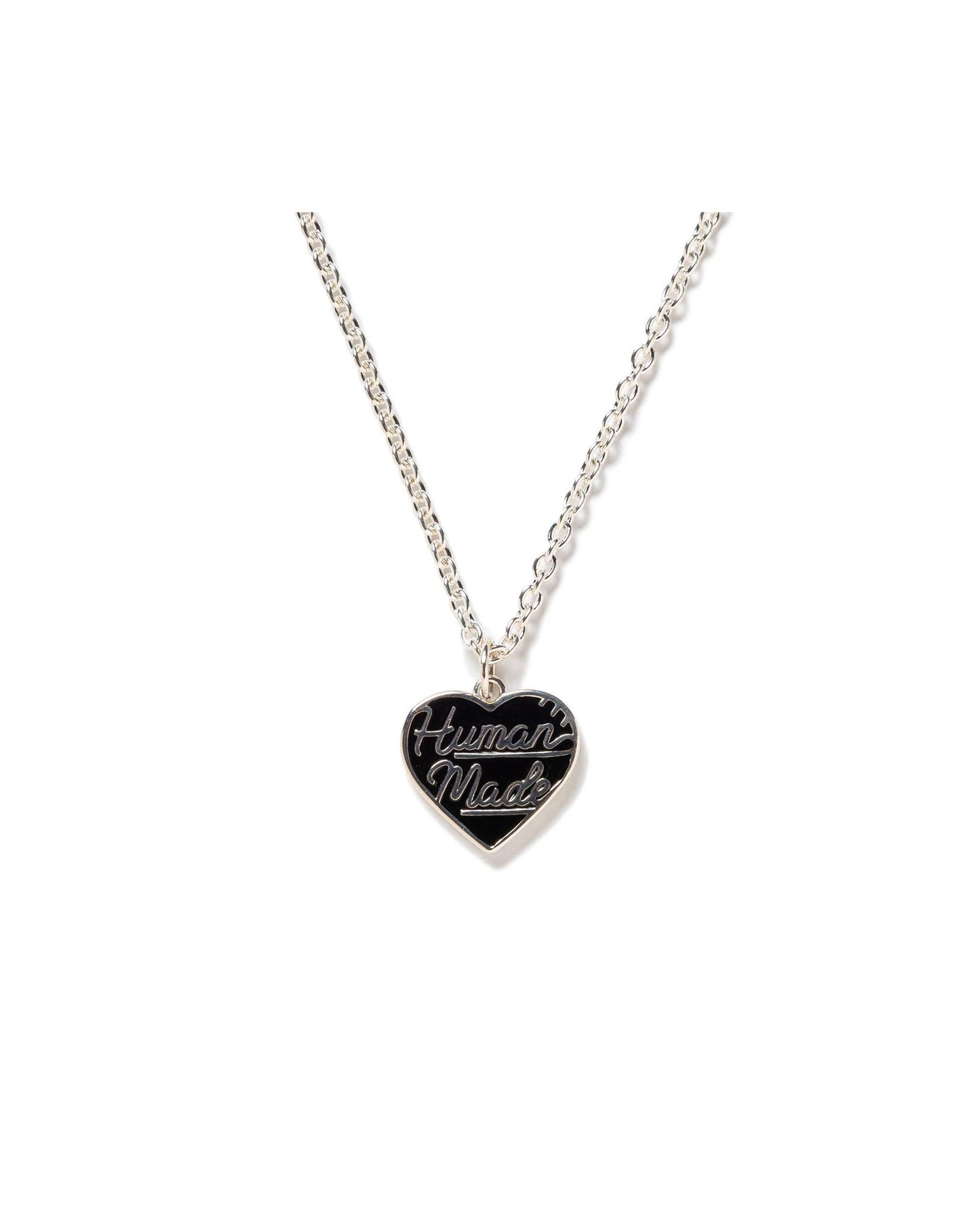 Human Made Heart Silver Necklace | STASHED
