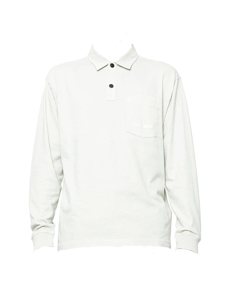 White stone island polo long outlet sleeve