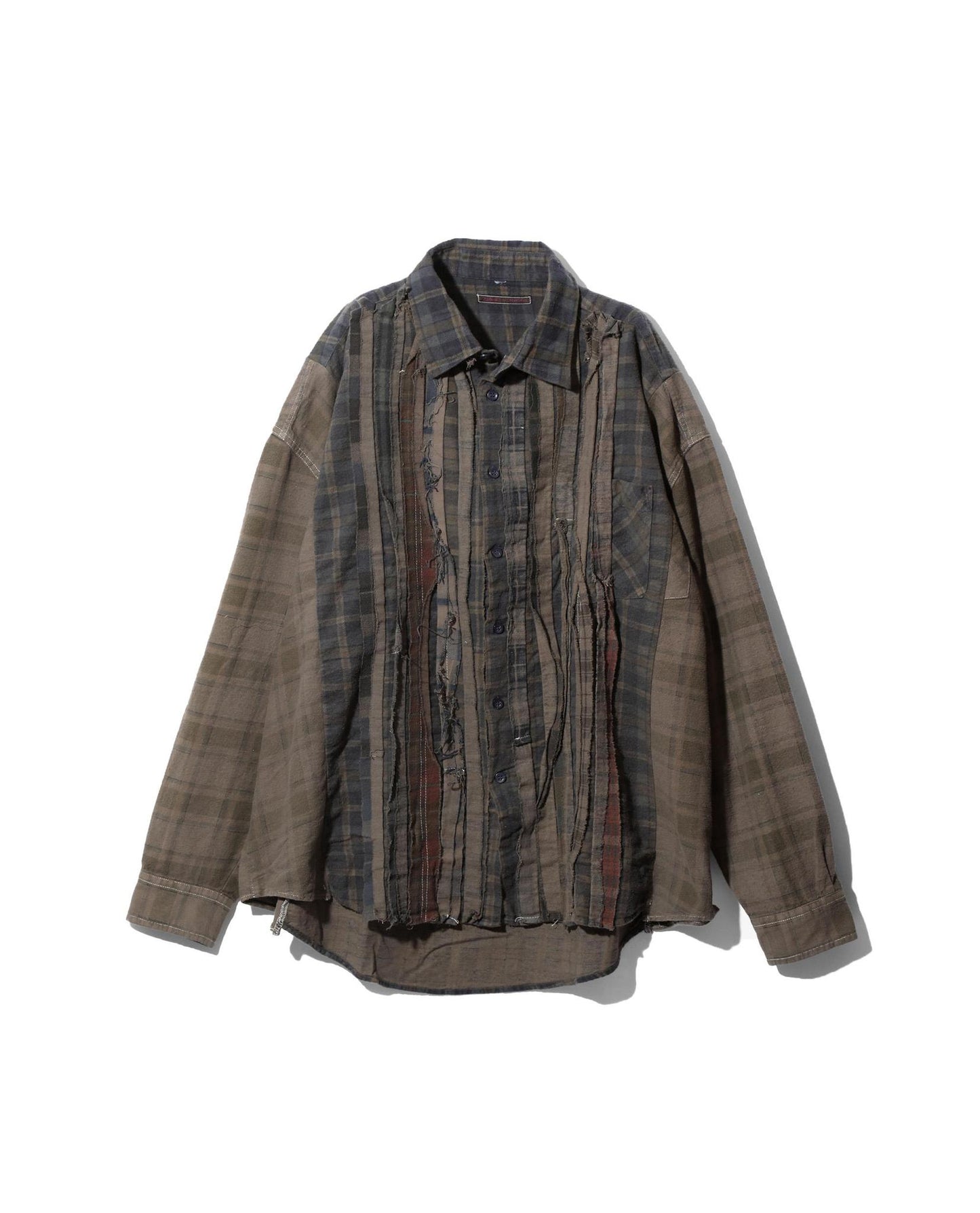 Needles Flannel Shirt -> Ribbon Wide Shirt / Over Dye | STASHED