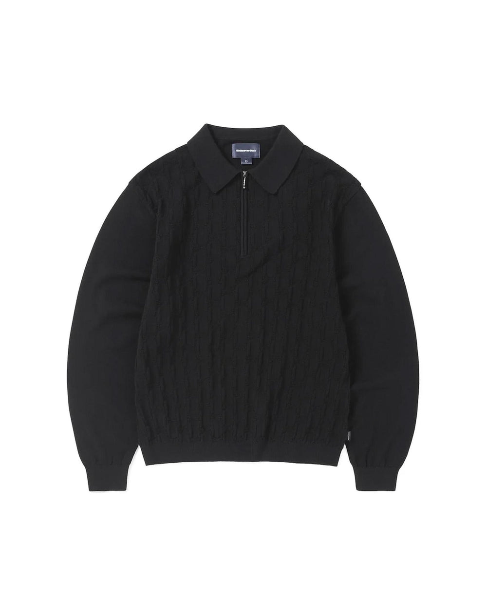 This Is Never That Cable Knit Zip Polo | STASHED