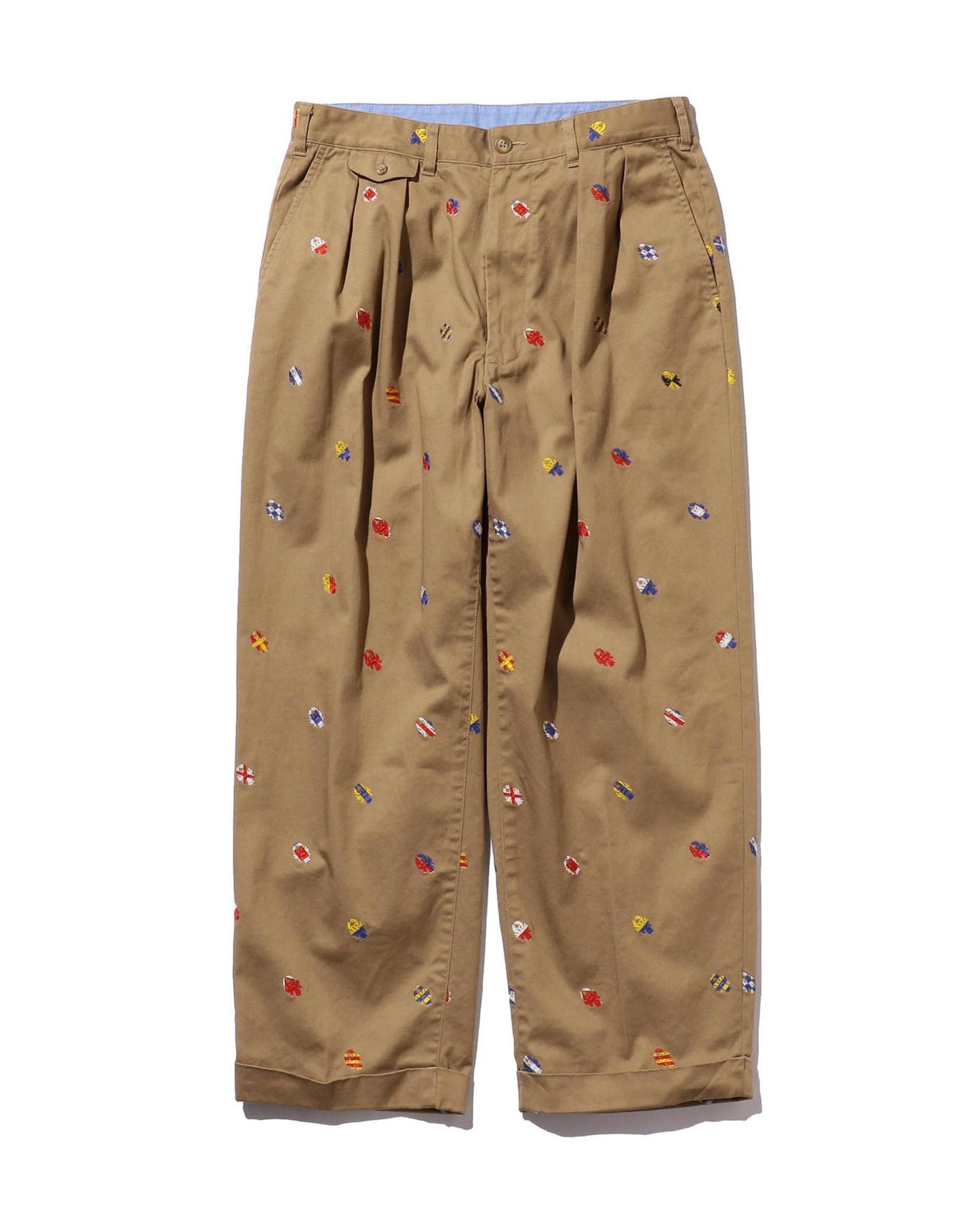 
                    
                      Beams Plus 2 Pleats Trousers Embroidery On Print
                    
                  