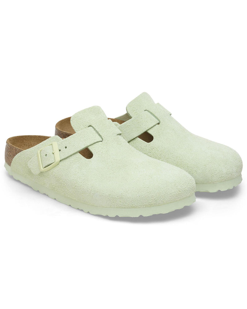 
                    
                      Birkenstock Boston Soft Footbed Faded Lime Suede
                    
                  