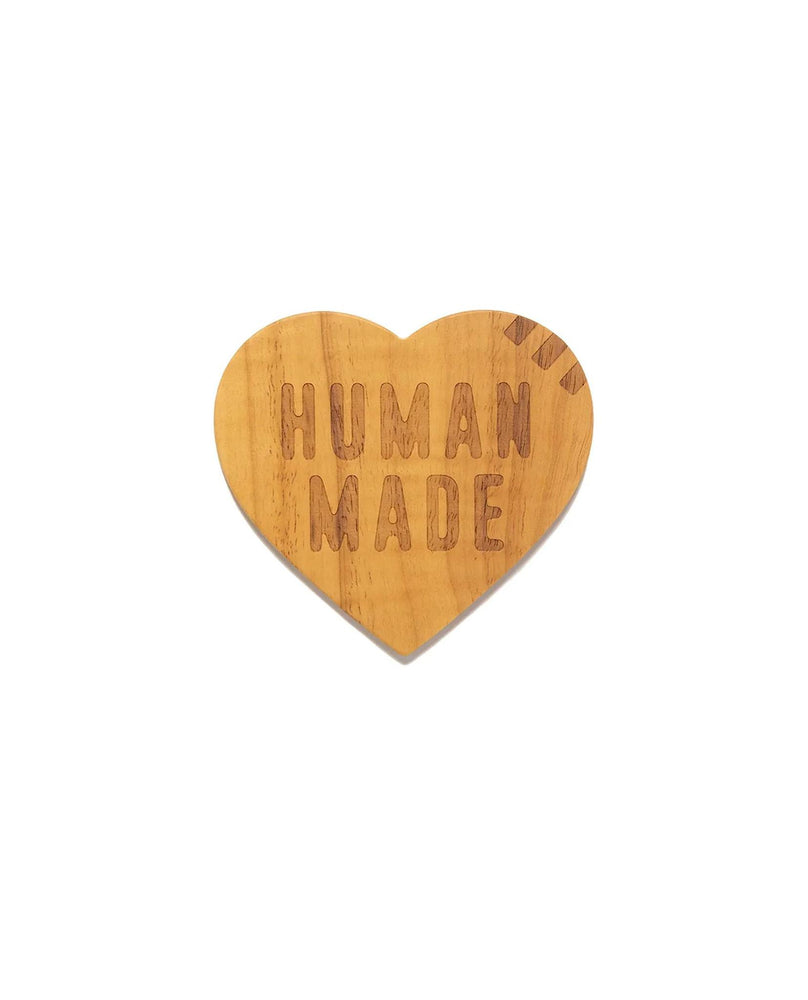 Human Made Heart Wood Coaster Set 2P