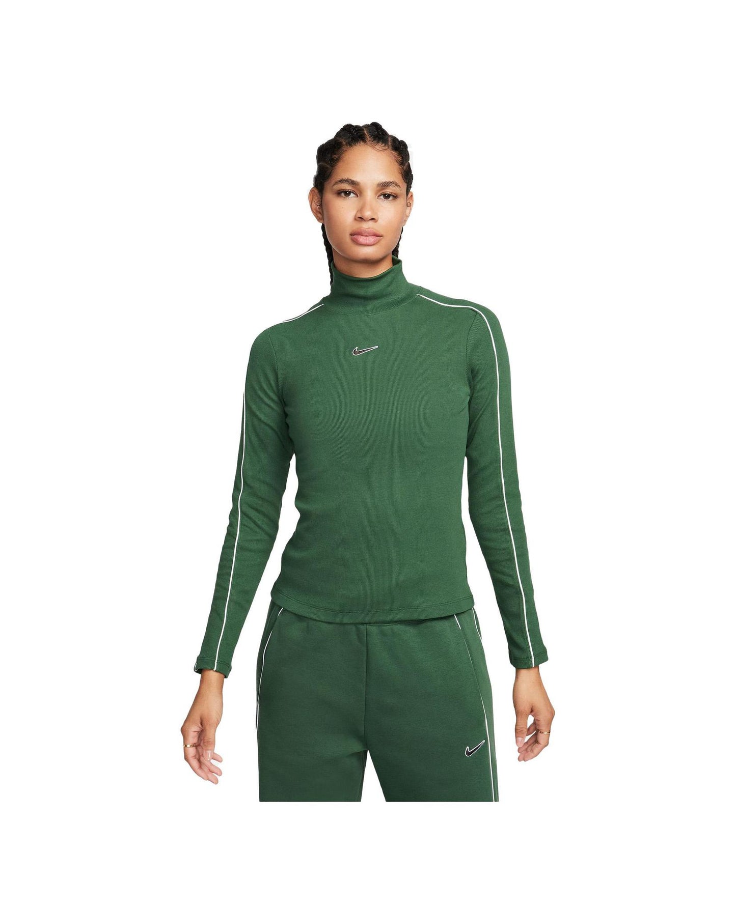 Nike Sportswear Essentials Women's Ribbed Mock-Neck Short-Sleeve Top