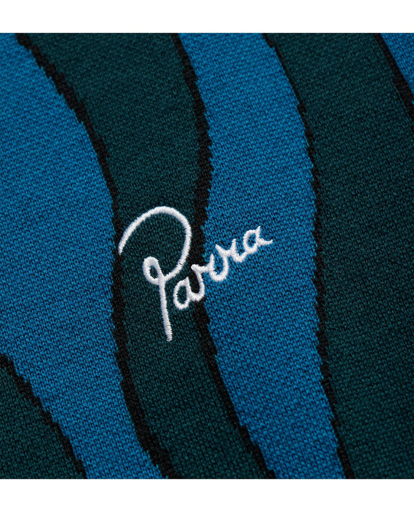
                    
                      Parra Aqua Weed Waves Knitted Polo Shirt
                    
                  