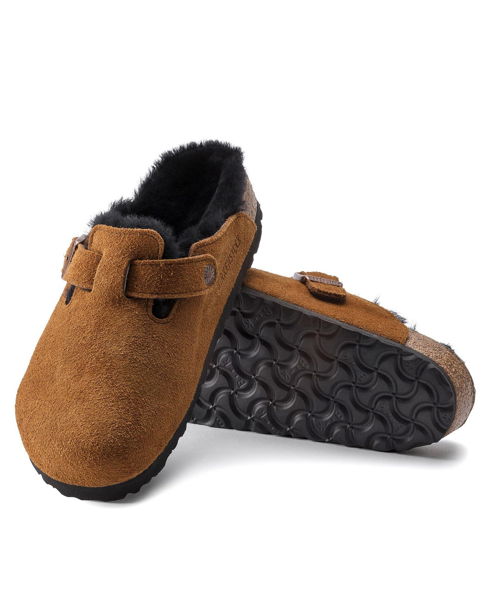 Birkenstock Boston Mink Shearling 43r / Mink Suede