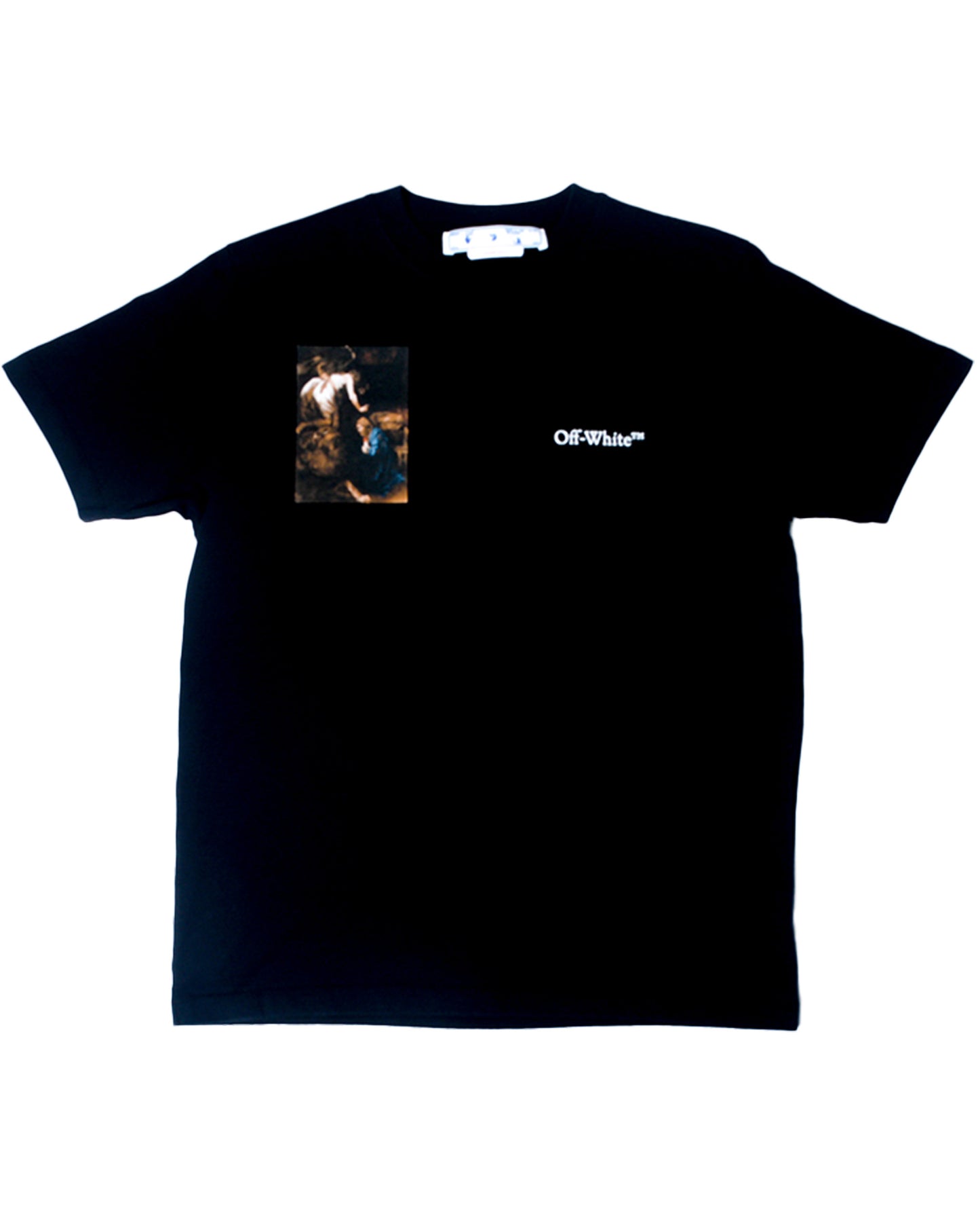 Off-White Caravaggio Lute Slim Short Sleeve Tee Black | STASHED