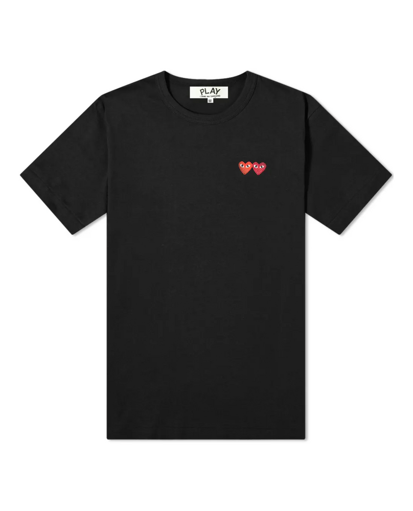 Comme Des Garcons Play Double Heart Tee Shirt