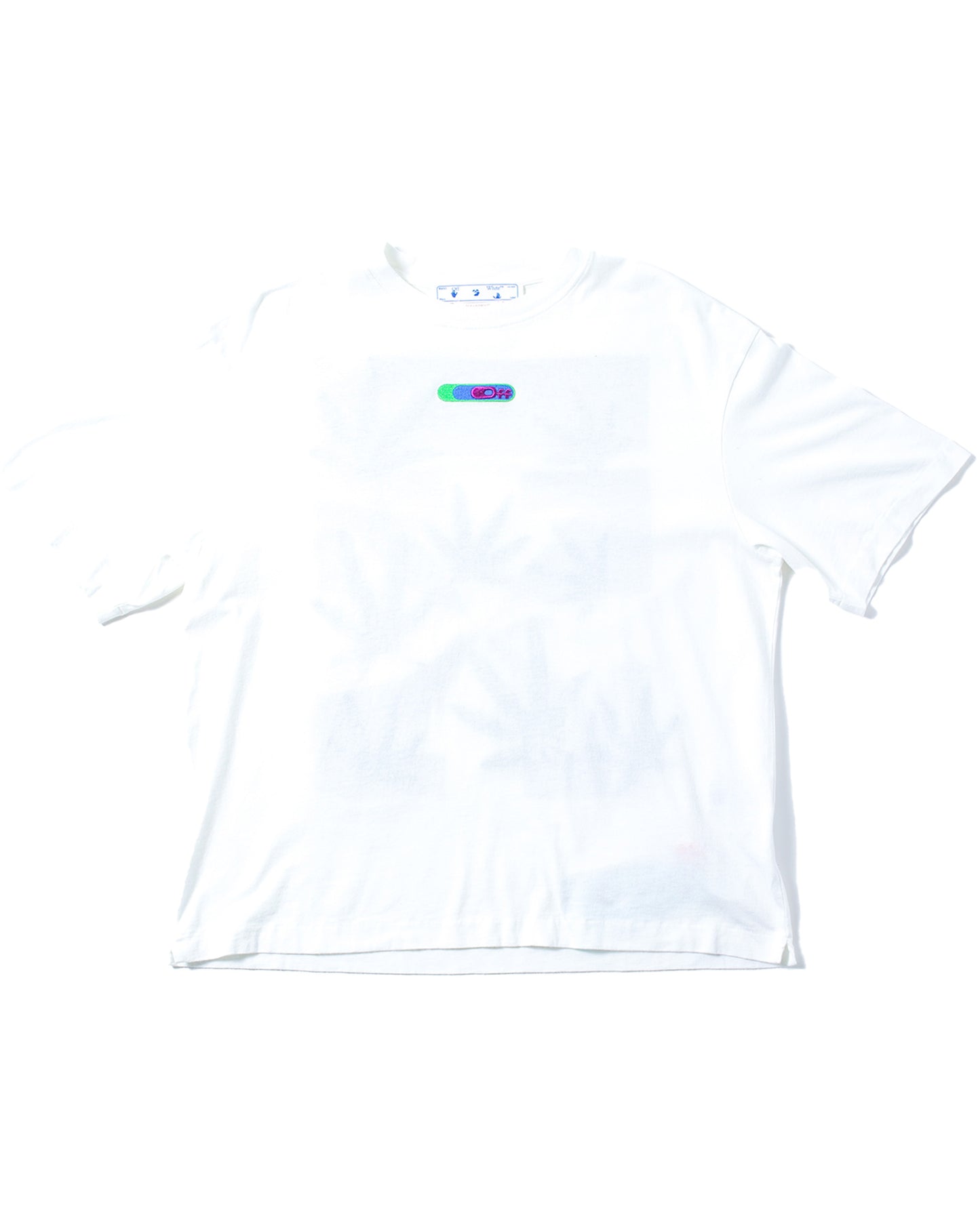 Off-White Weed Arrows Over Skate Short Sleeve Tee White Green