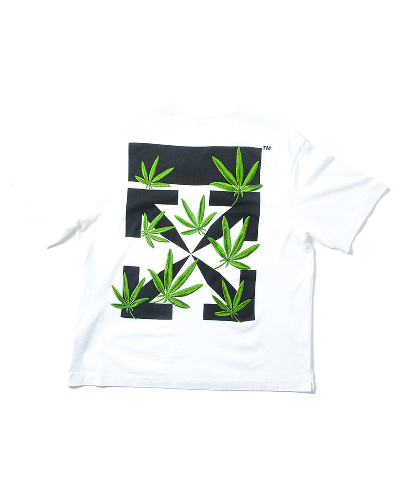 off white green tee