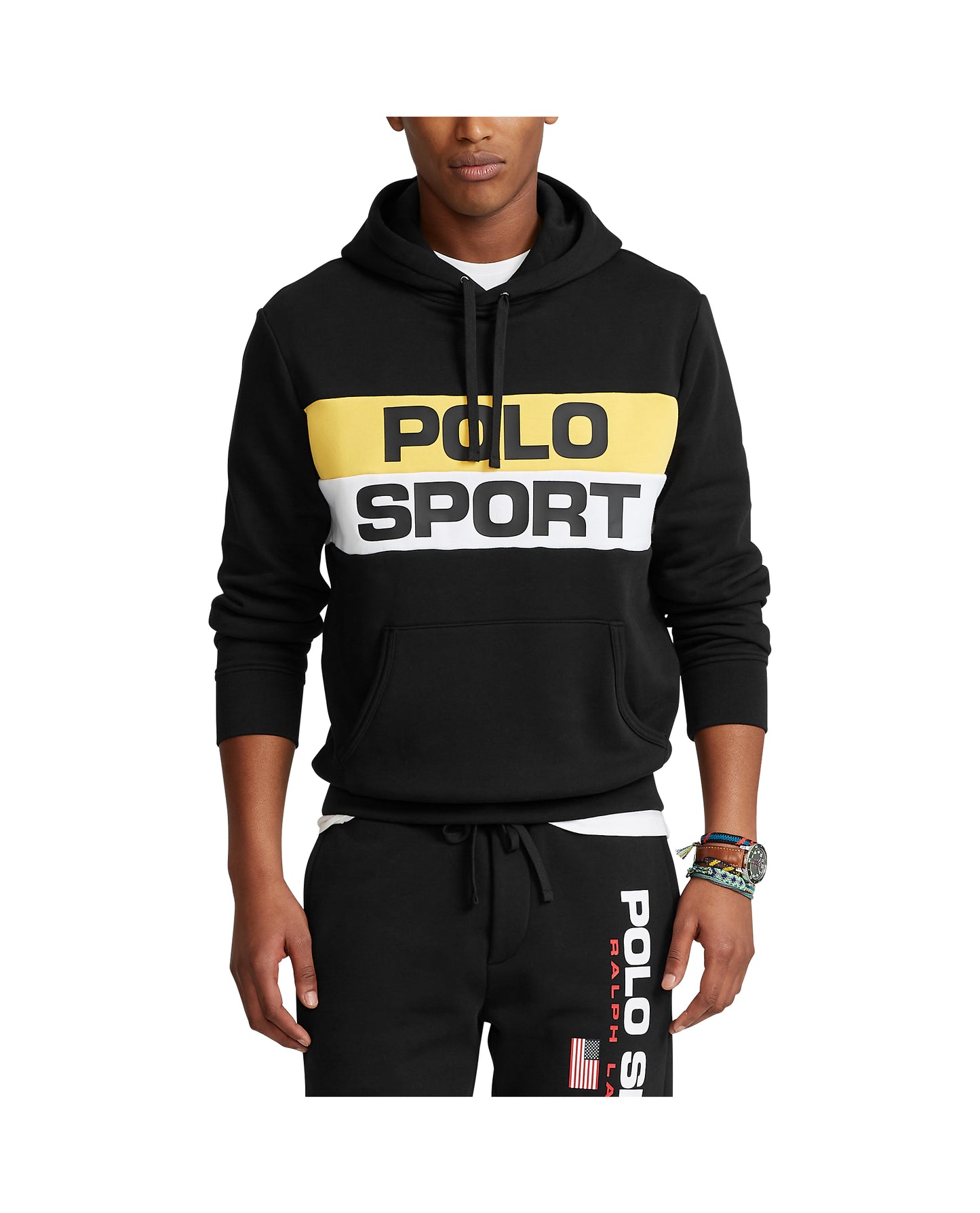 Ralph Lauren Polo Sport Fleece Hoodie Colorblocked Black – STASHED