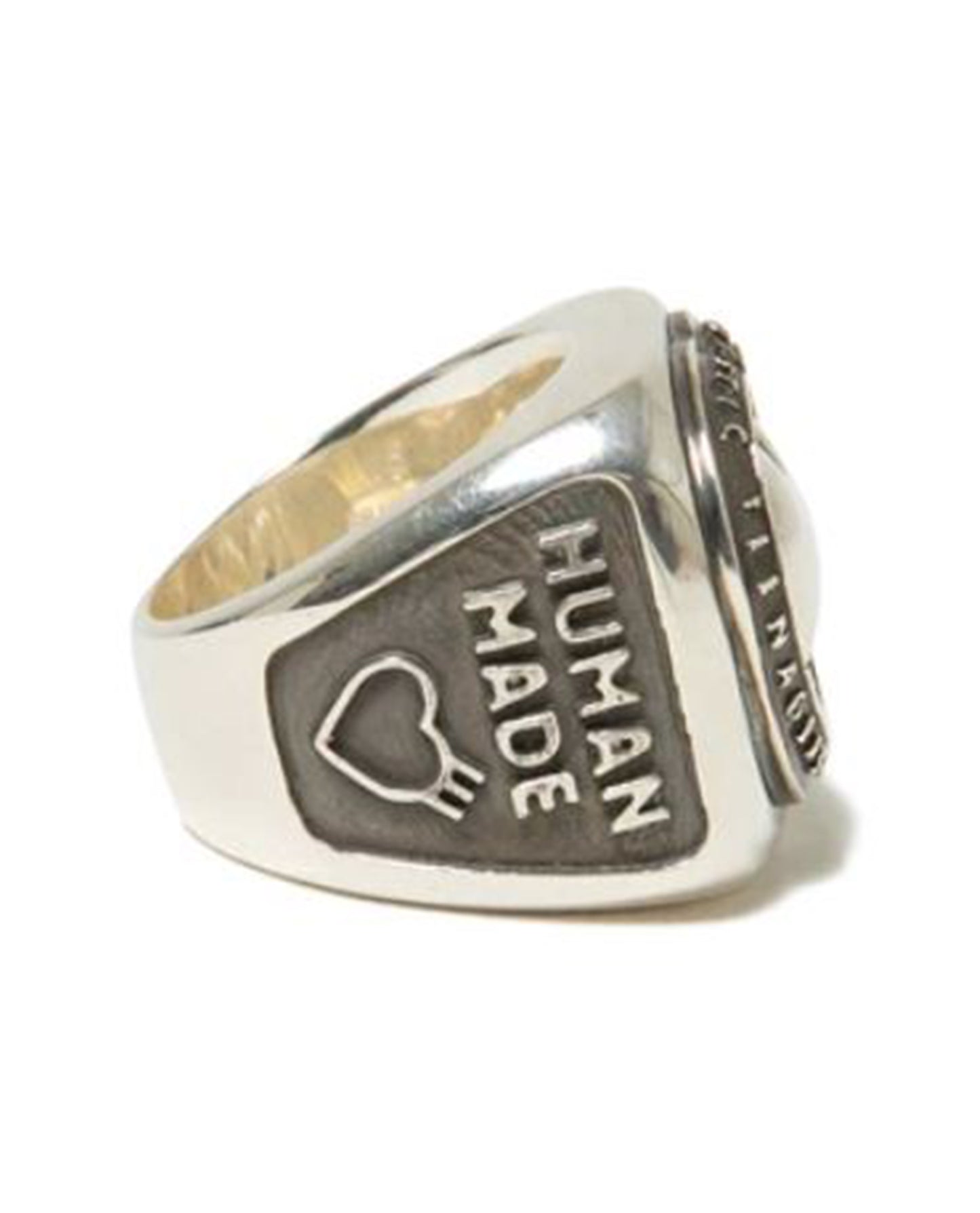 HUMAN MADE HEART COLLEGE RING - WHITE-