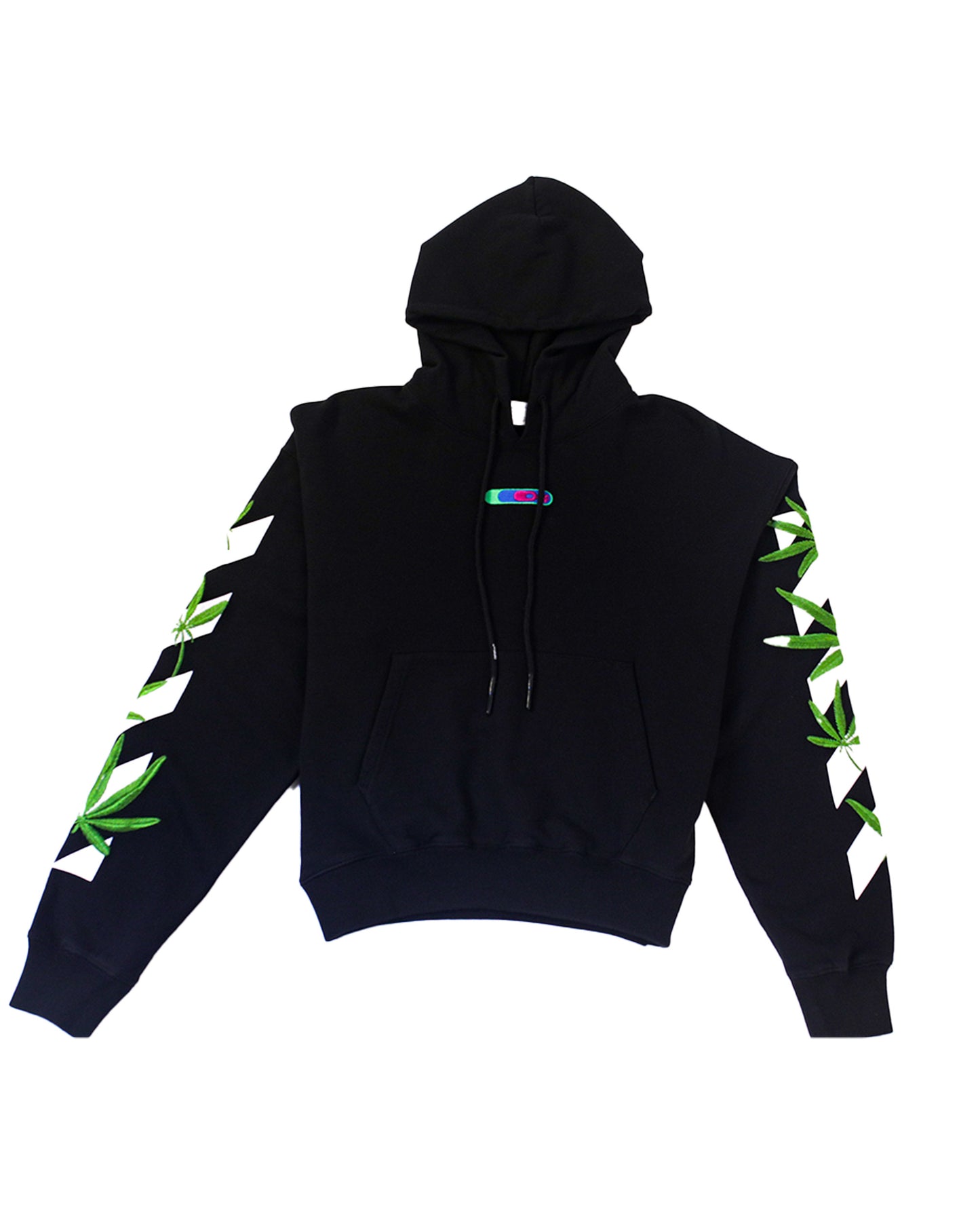 Off-White Weed Arrows Over Black Green | STASHED