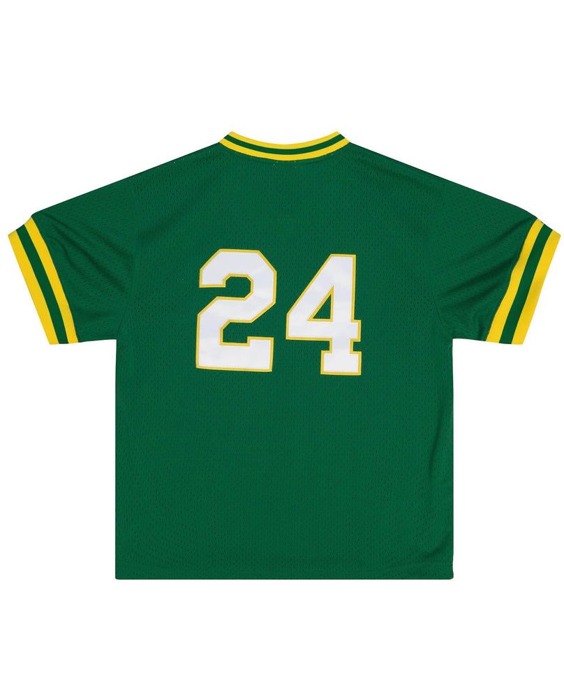 OAKLAND A’S RICKEY HENDERSON MITCHELL & NESS COOPERSTOWN COLLECTION JERSEY