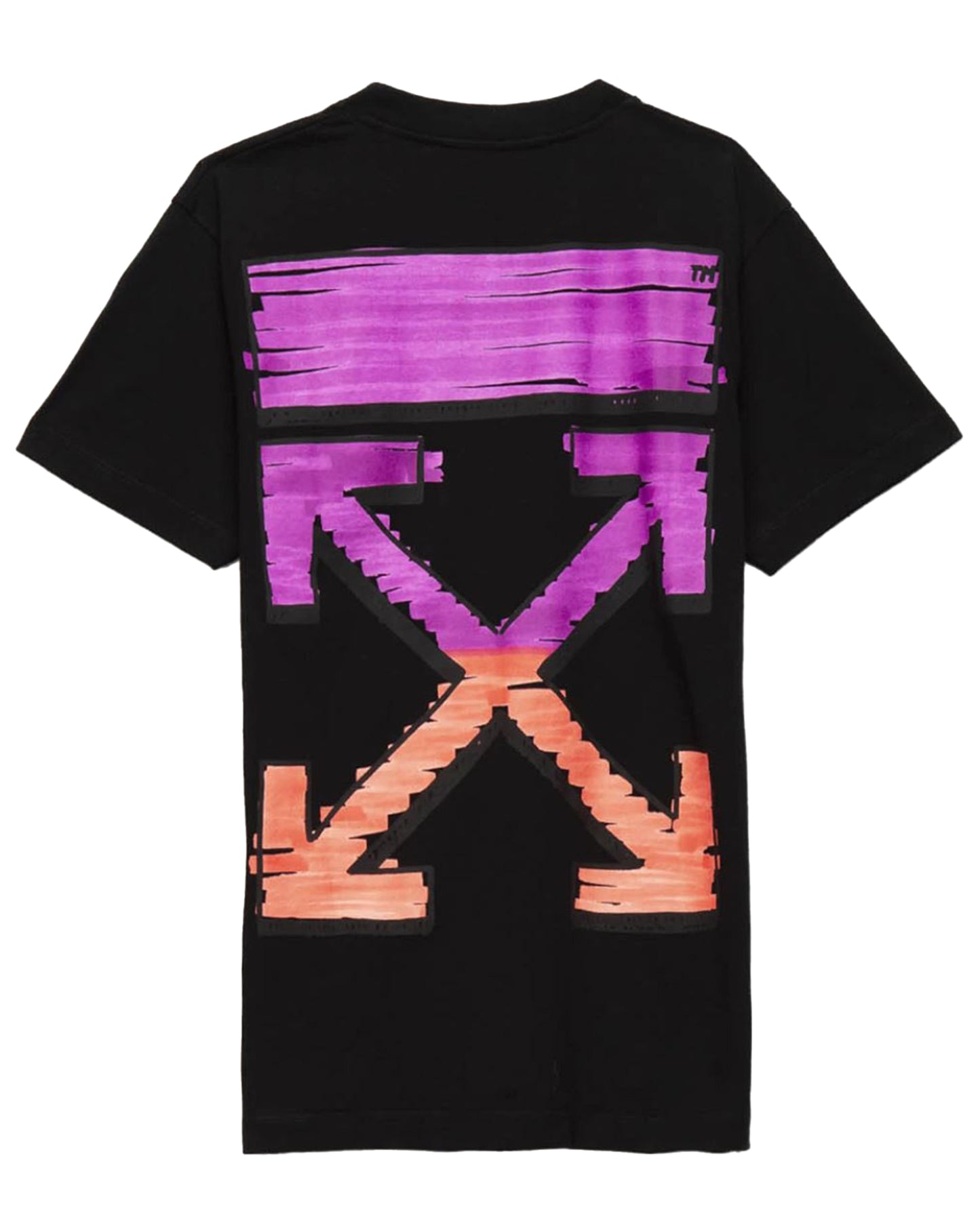 Logo-print T-shirt In Blk/fuchsia