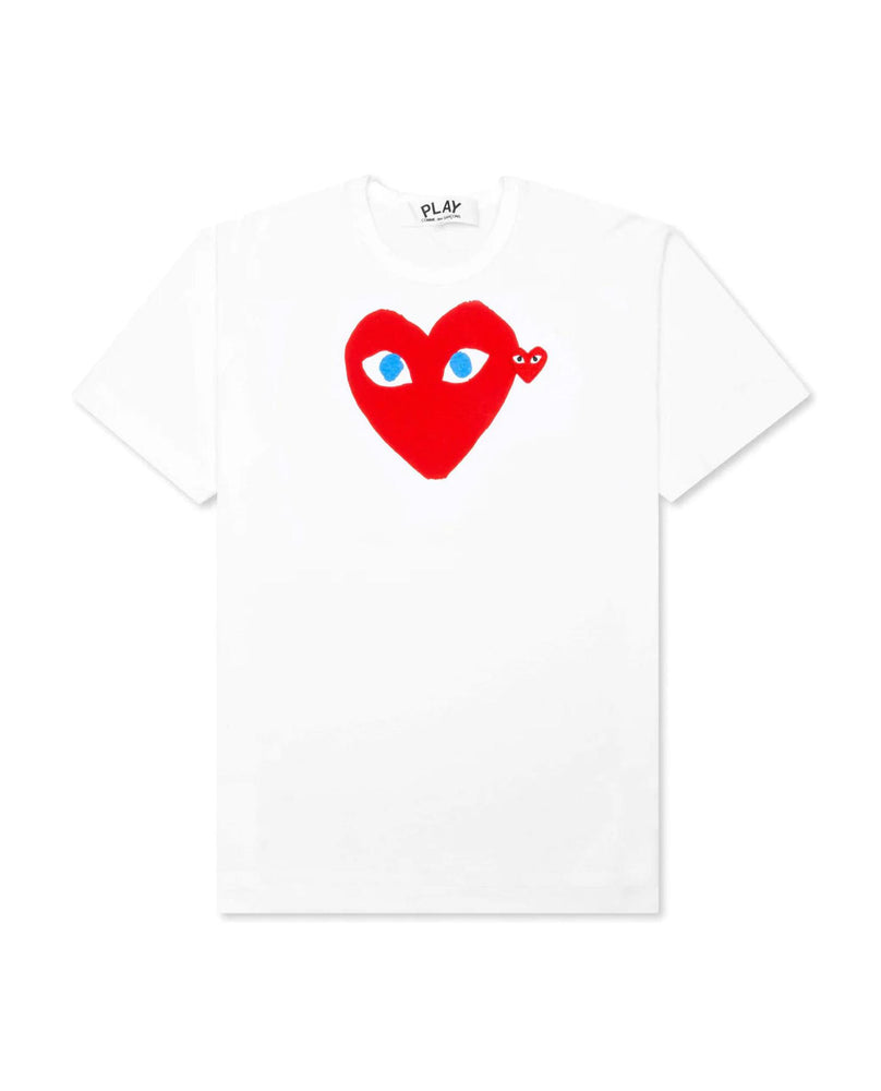 Comme Des Garcons Play Blue Eyes Red Heart Tee Shirt